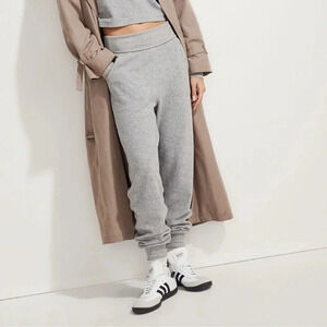 MWL Madewell Foldover waist band sporty heathered joggers size Xxs